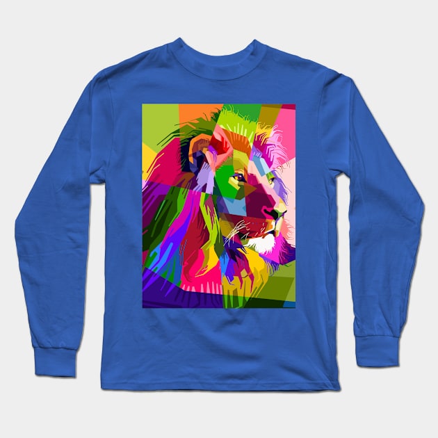 Polygonal lion Long Sleeve T-Shirt by NancyJov